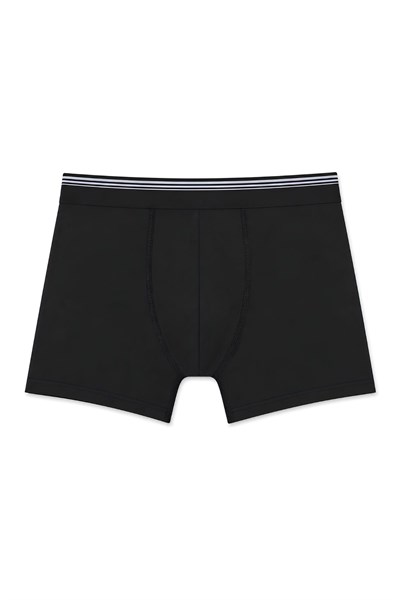 Likralı Erkek Boxer Siyah 3lü Paket
