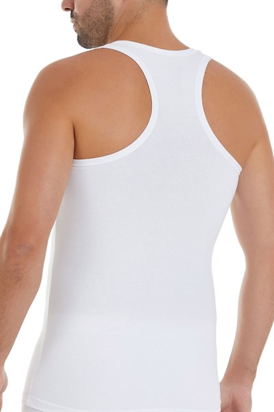Likralı Erkek Sporcu Atlet Beyaz 3lü Paket