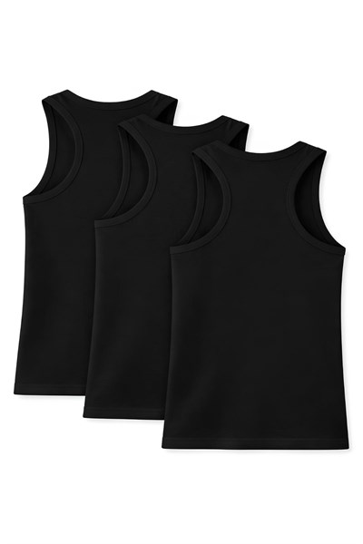 Likralı Erkek Sporcu Atlet Siyah 3lü Paket