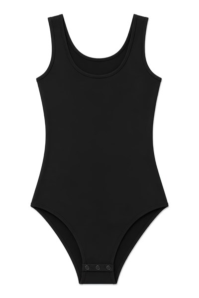 Likralı Geniş Askılı Kadın Çıtçıtlı Body Siyah 3lü Paket