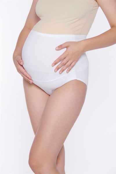Likralı Hamile Külot Beyaz 3lü Paket