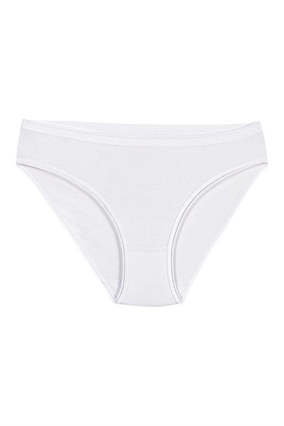 Likralı İz Yapmaz Bikini Kadın Külot Beyaz 6lı Paket