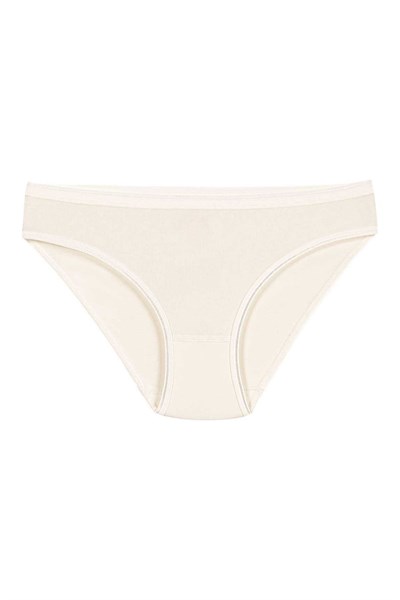 Likralı İz Yapmaz Bikini Kadın Külot Ekru 6lı Paket