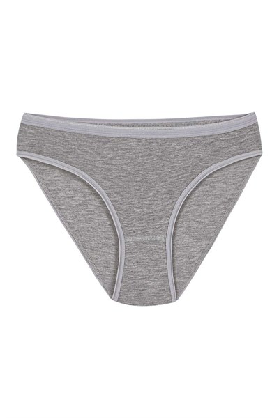 Likralı İz Yapmaz Bikini Kadın Külot Gri 6lı Paket