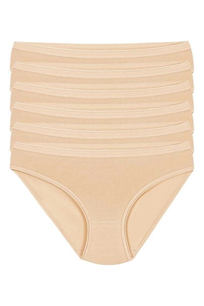 Likralı İz Yapmaz Bikini Kadın Külot Ten 6lı Paket