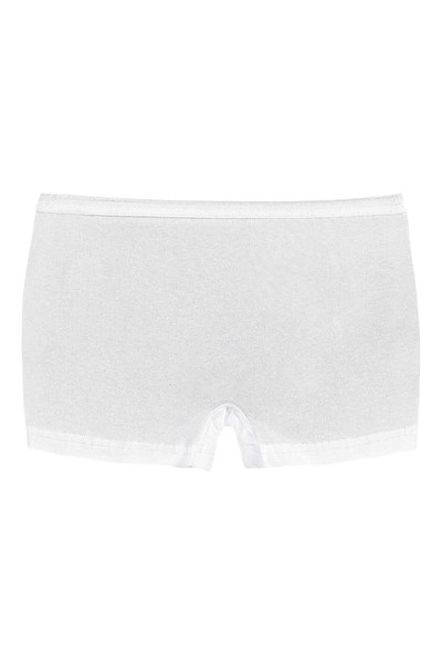 Likralı Kadın Boxer Beyaz 3lü Paket