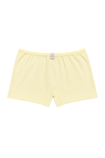 Likralı Kız Çocuk Boxer Karışık Desenli 3lü Paket