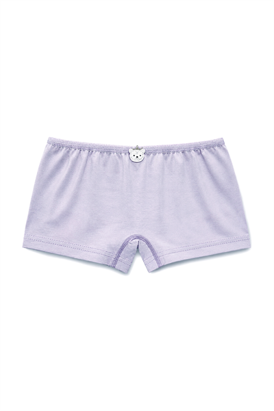 Likralı Kız Çocuk Boxer Karışık Desenli 3lü Paket