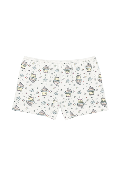Likralı Kız Çocuk Boxer Karışık Desenli 3lü Paket