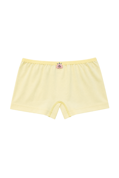 Likralı Kız Çocuk Boxer Karışık Desenli 3lü Paket