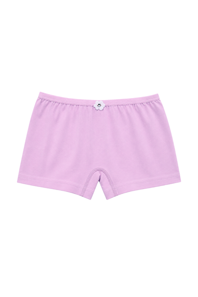 Likralı Kız Çocuk Boxer Karışık Desenli 3lü Paket