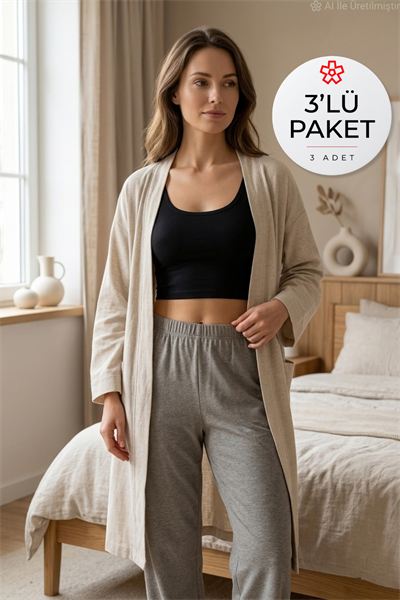 Modal Askılı Kadın Yarım Atlet Siyah 3lü Paket