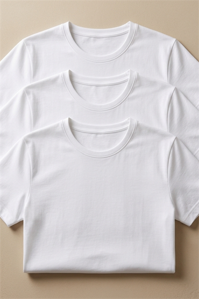 Modal Bisiklet Yaka Erkek T-Shirt Beyaz