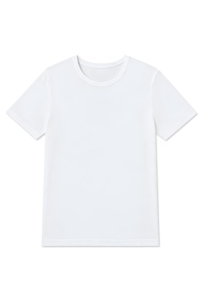 Modal Bisiklet Yaka Erkek T-Shirt Beyaz