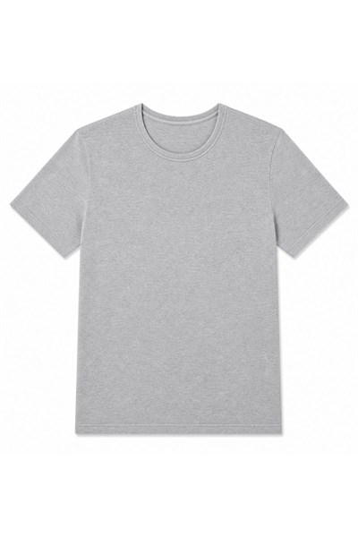 Modal Bisiklet Yaka Erkek T-Shirt Gri