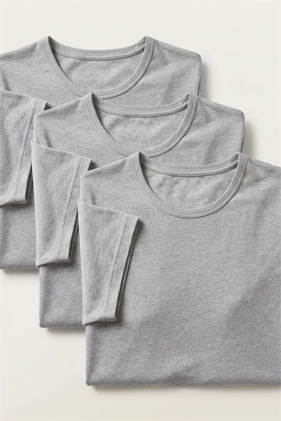 Modal Bisiklet Yaka Erkek T-Shirt Gri