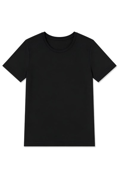 Modal Bisiklet Yaka Erkek T-Shirt Siyah