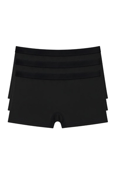 Modal Kadın Boxer Siyah 3lü Paket