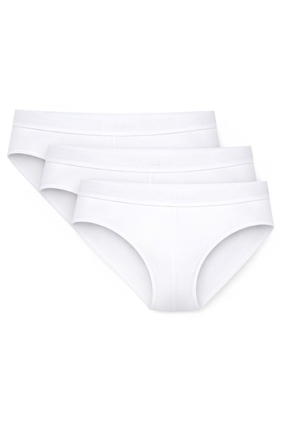 Modal Kemerli Erkek Slip Beyaz 3lü Paket