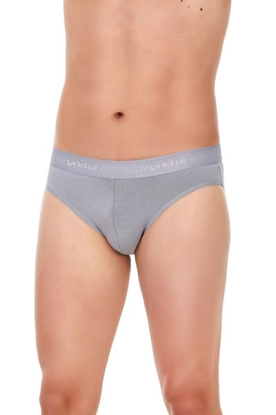 Modal Kemerli Erkek Slip Gri 3lü Paket