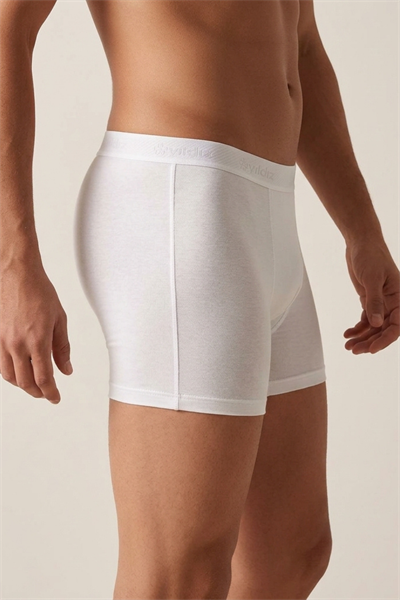 Modal Erkek Boxer Beyaz 3lü Paket