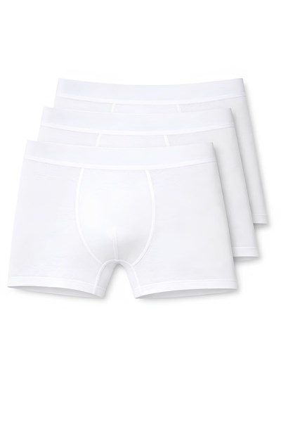 Modal Likralı Erkek Boxer Beyaz 3lü Paket