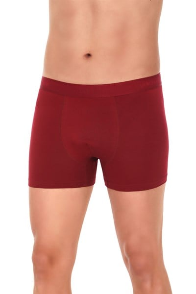 Modal Likralı Erkek Boxer Bordo 3lü Paket