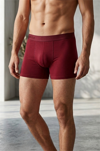 Modal Erkek Boxer Bordo 3lü Paket