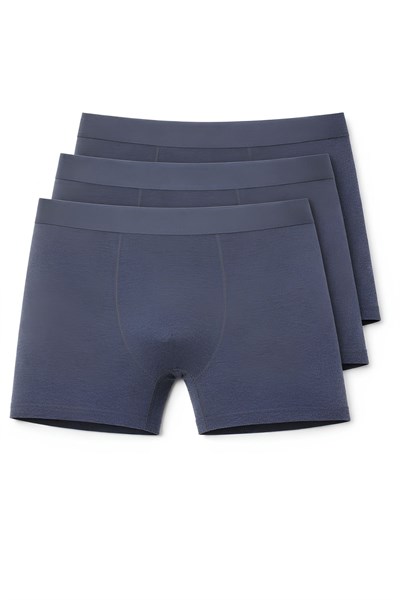 Modal Likralı Erkek Boxer Füme 3lü Paket