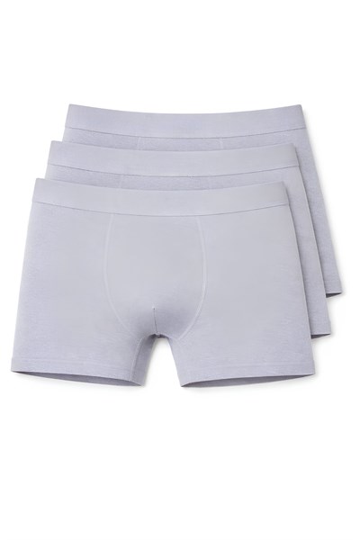 Modal Likralı Erkek Boxer Gri 3lü Paket