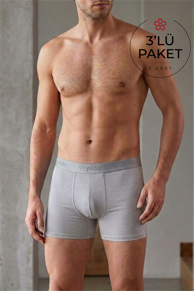 Modal Erkek Boxer Gri 3lü Paket