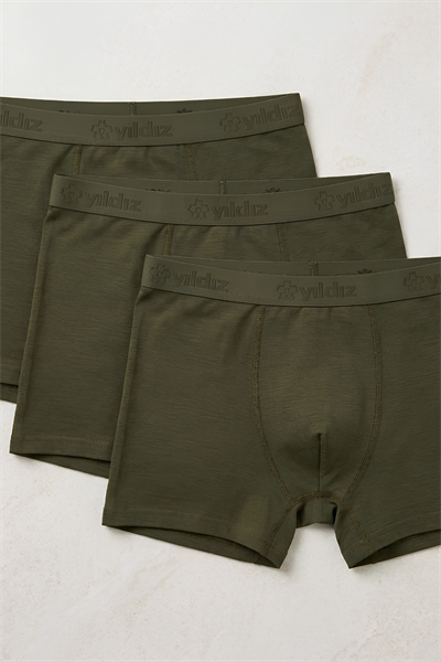 Modal Erkek Boxer Haki 3lü Paket