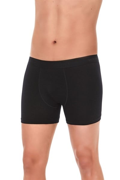 Modal Likralı Erkek Boxer Siyah 3lü Paket