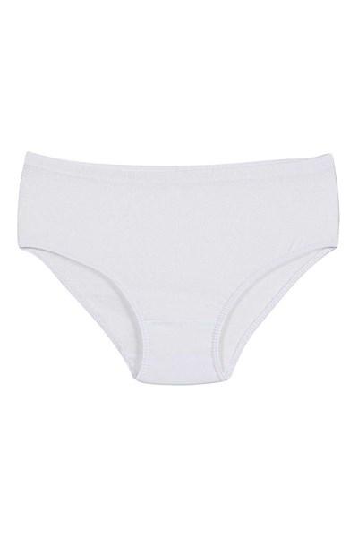 Ribana Biyeli Kadın Bikini Külot Beyaz %100 Pamuk 6lı Paket