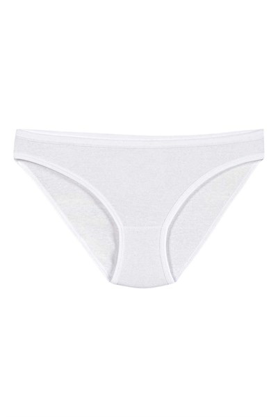 Ribana Kadın Bikini Külot Beyaz %100 Pamuk 6lı Paket