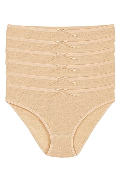 Ribana Kalpli Kadın Bikini Külot Ten %100 Pamuk 6lı Paket