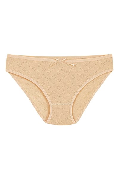 Ribana Kalpli Kadın Bikini Külot Ten %100 Pamuk 6lı Paket