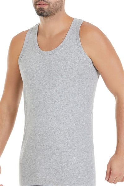 Ribana Sporcu Erkek Atlet Gri %100 Pamuk 3lü Paket