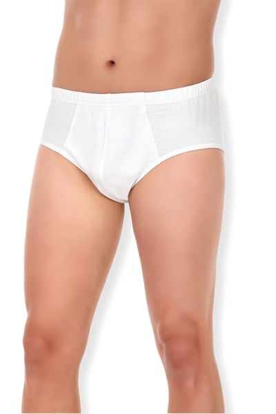 Süprem Erkek Slip Beyaz %100 Pamuk 3lü Paket