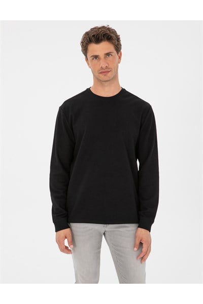 Siyah Regular Fit Sweatshirt 50313944-VR046