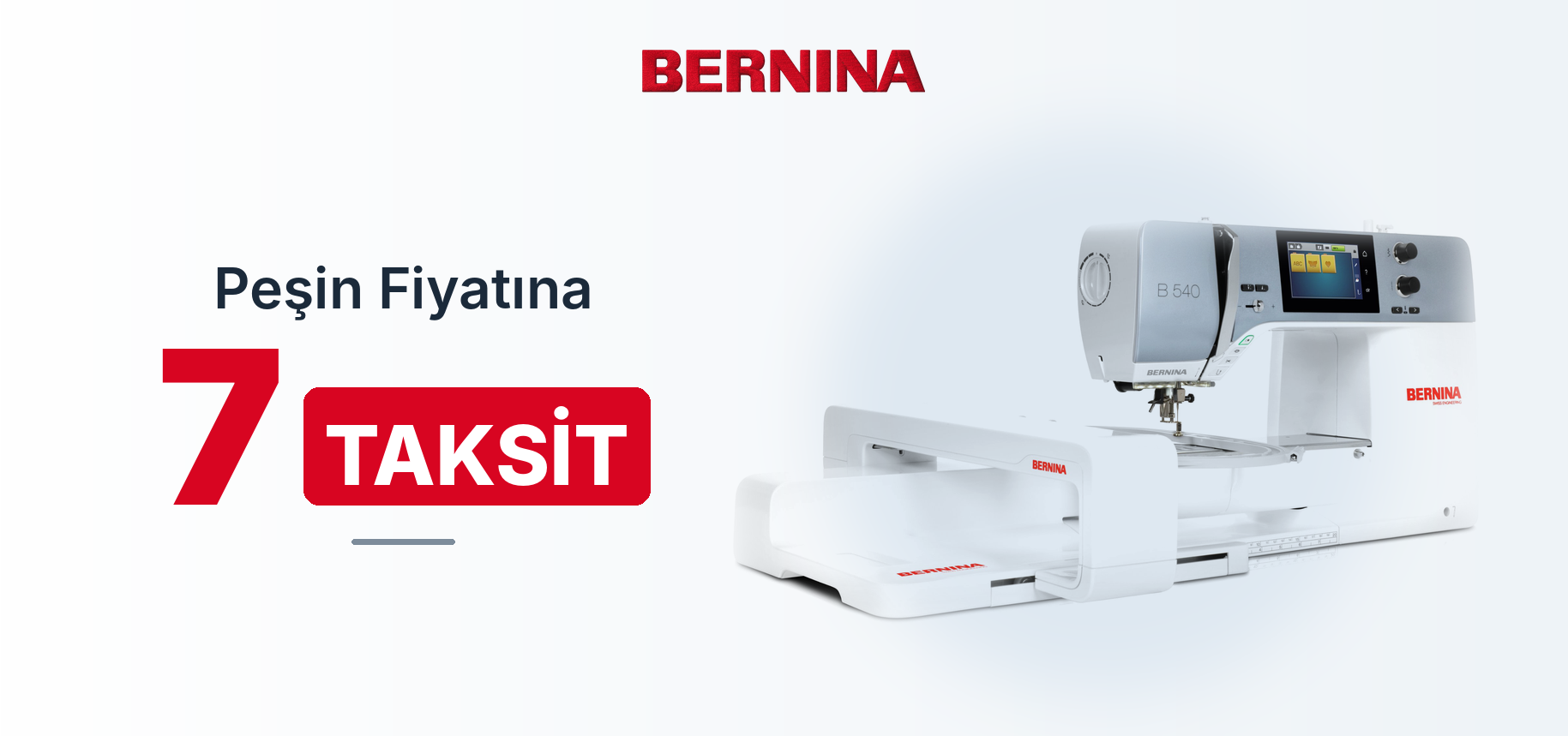 Bernina piko ve nakış makineleri peşin fiyatına 7 taksit imkanıyla Topcular Makina'da.