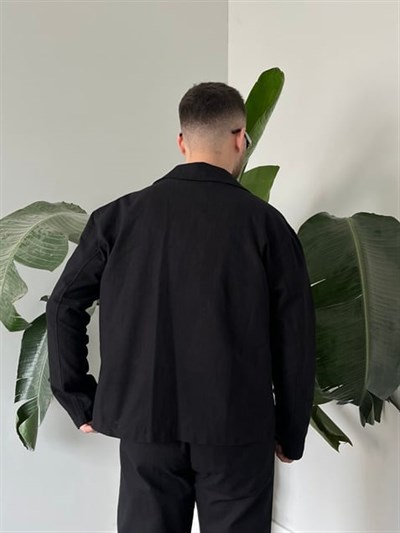Basic Düğmeli  Siyah  Takım