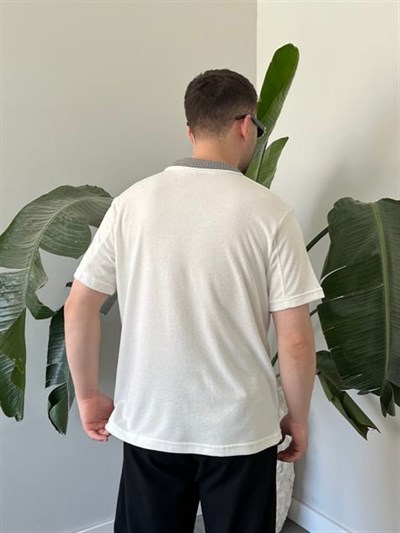 Basic Polo Yaka Beyaz  Tişört