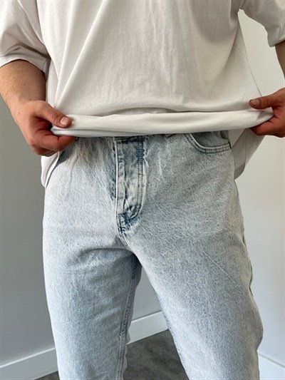 Boyfriend Kot Pantolon  Buz Mavi