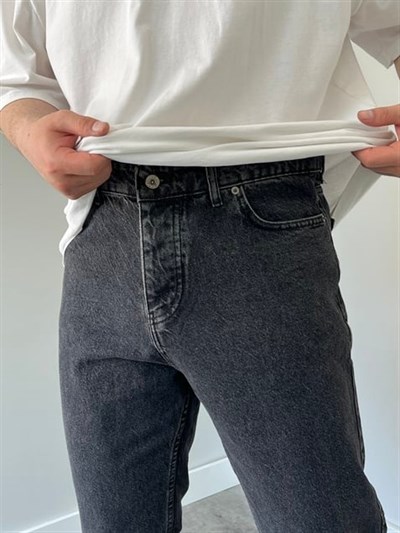 Boyfriend Kot Pantolon  Koyu Gri