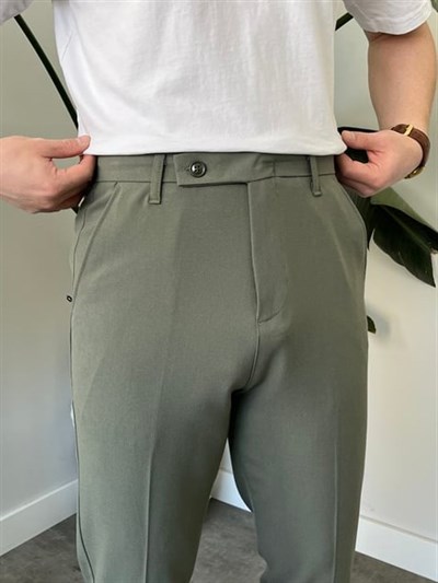 Boyfriend Mint Yeşili Kumaş Pantolon