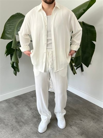 Ekru Premium Modal Oversize Takım