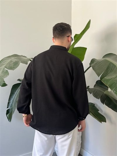 Giesto Fresh Keten Gömlek Siyah
