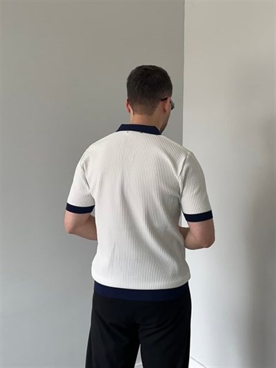 Hemşire Yaka Triko Beyaz