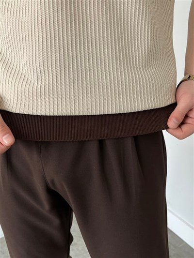 Hemşire Yaka Triko Krem